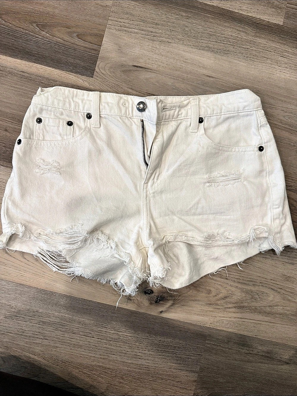 Pistola Jean Shorts in White Waist 25